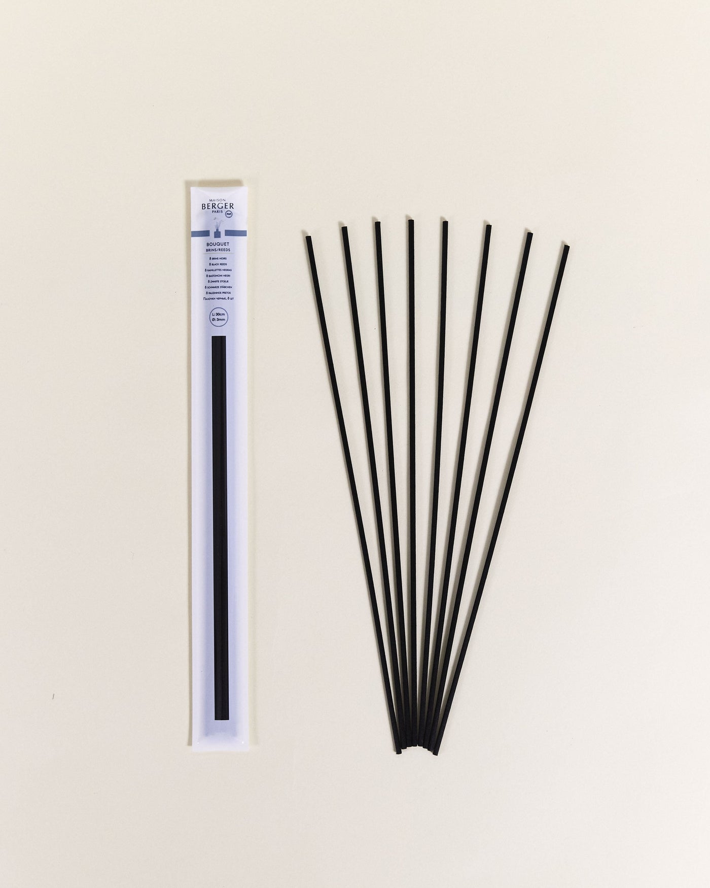 Cofre con 8 varillas negras 30 cm