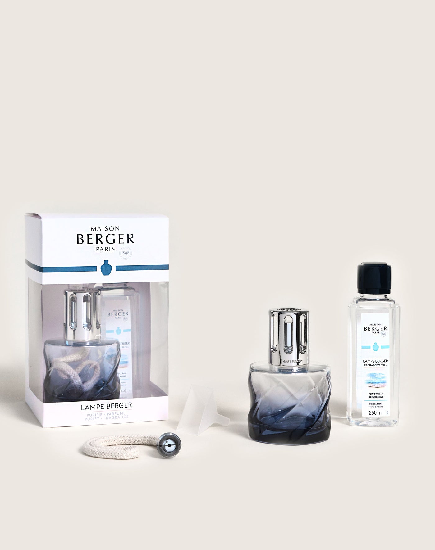 Cofre lámpara Berger Spirale Bleue