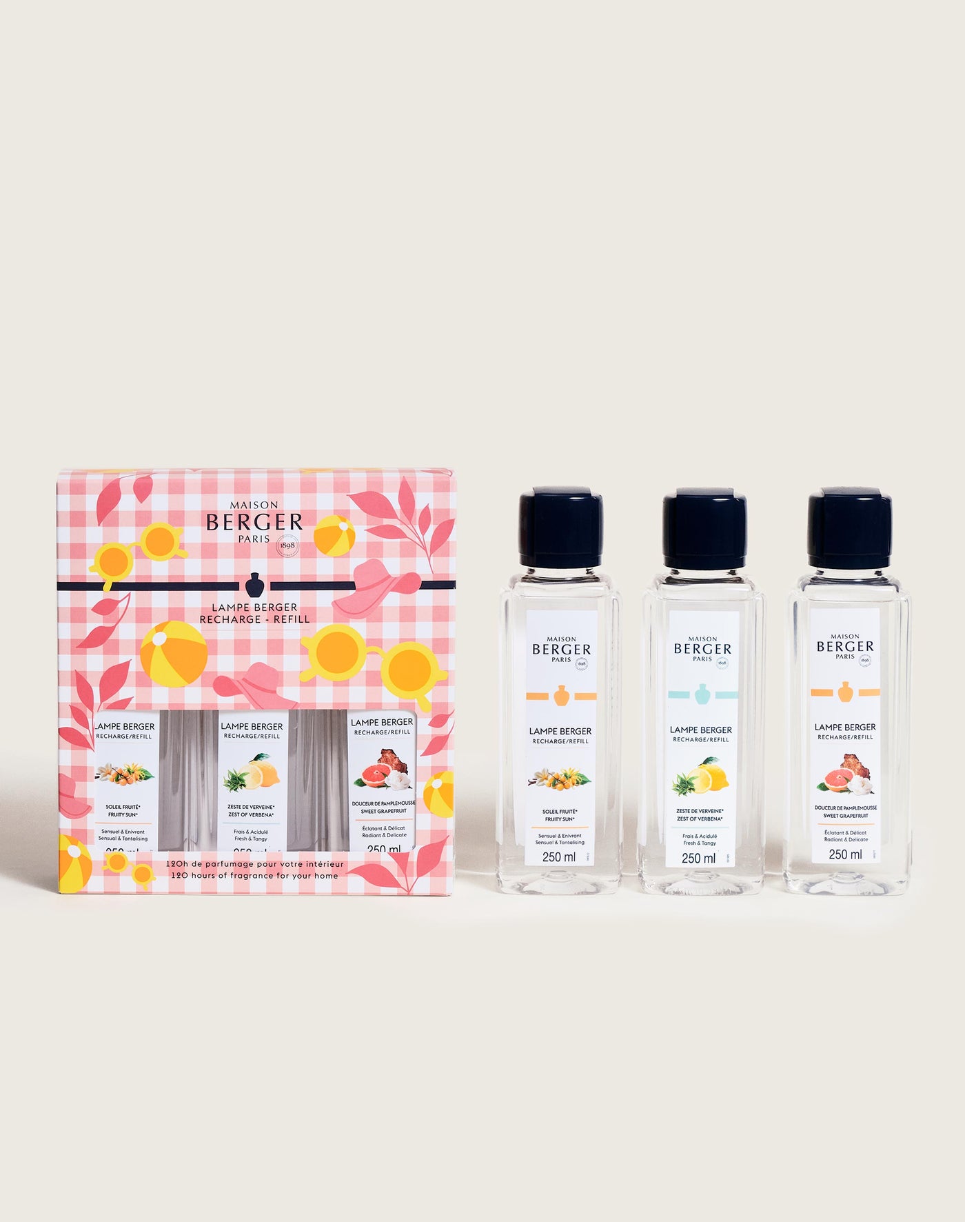 Cofre 3 recargas lámpara Berger Estivale 250ml