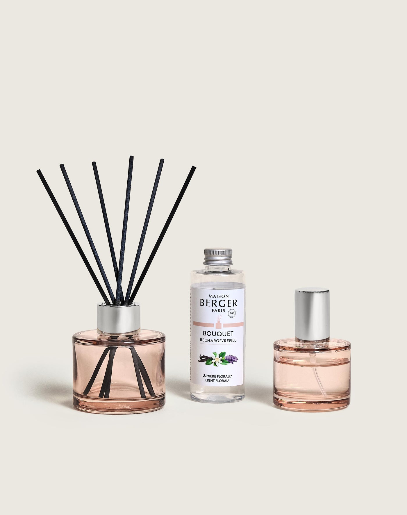 Dúo mini bouquet & spray ambientador Ophelia Lumière Florale
