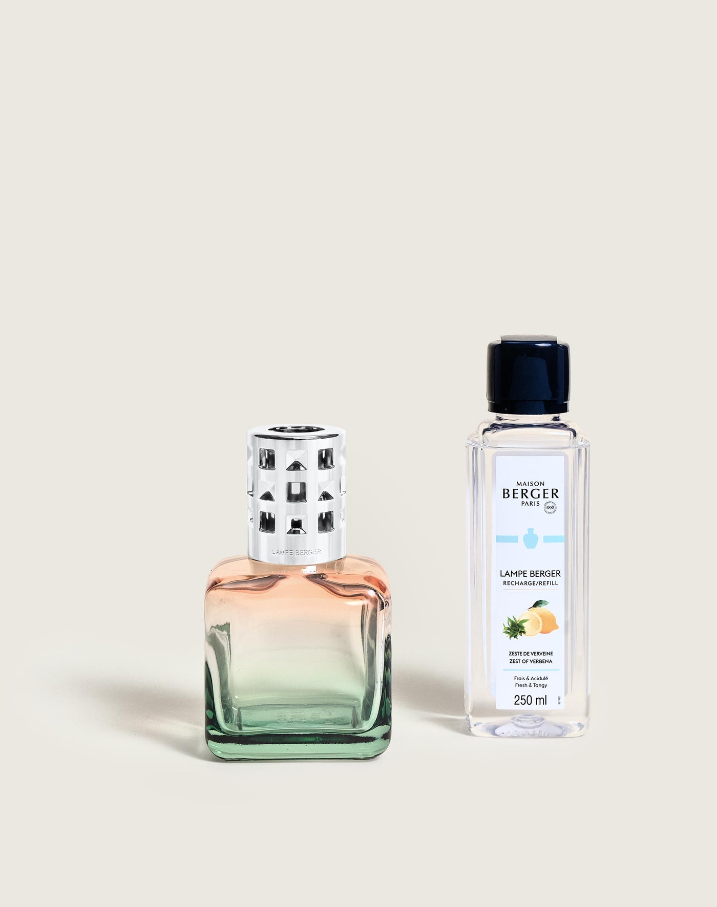 Cofre lámpara Berger Glaçon Pêche/Verte