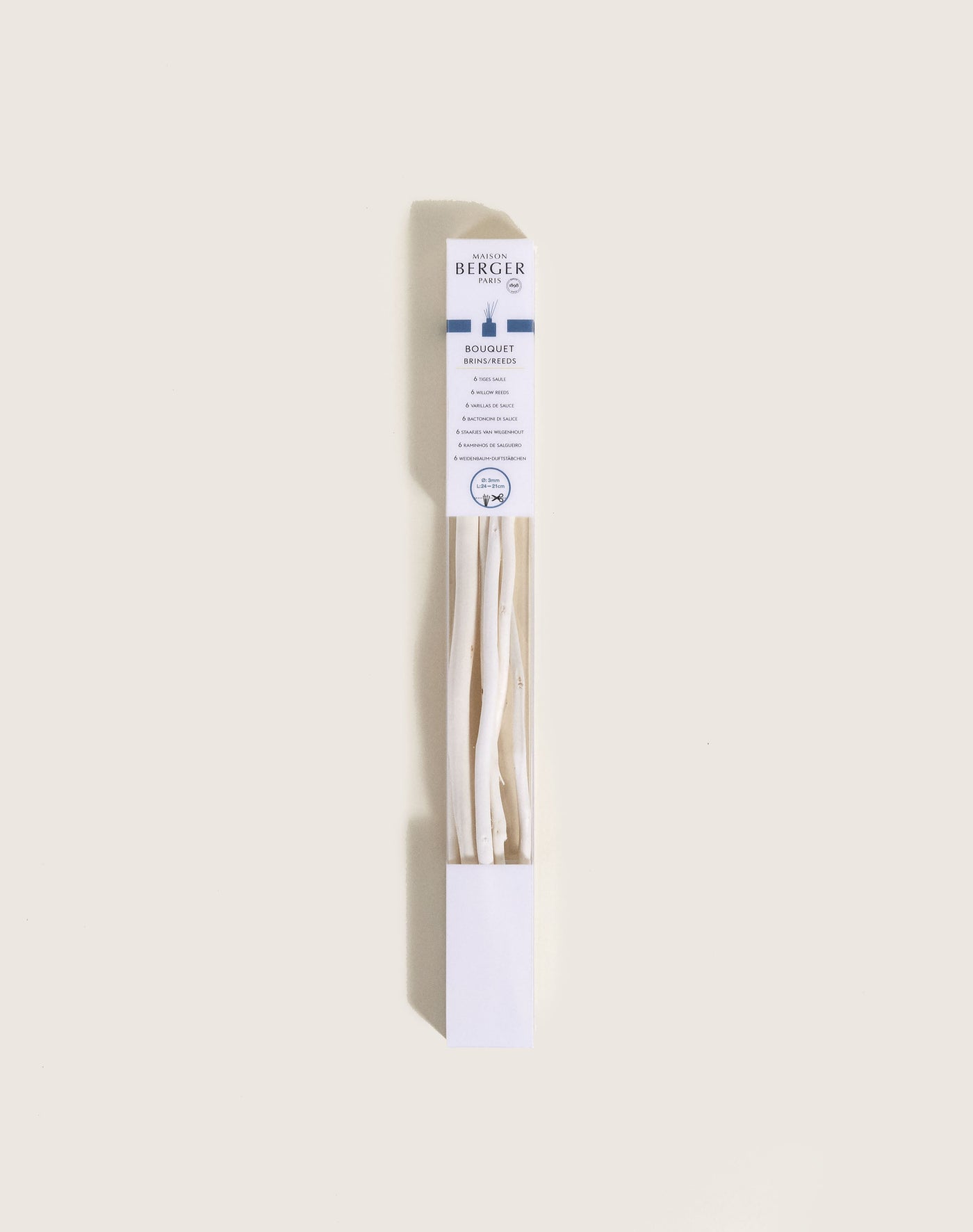 Cofre con 6 varillas de sauce 24 cm